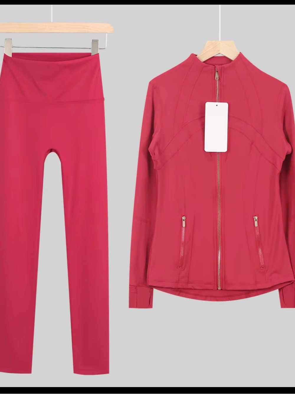 lululemon athletica Rose Pink High-Waist Leggings & Zip Jacket Set